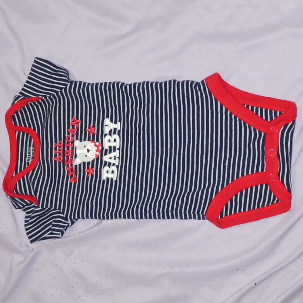 A baby fourth of July onsie